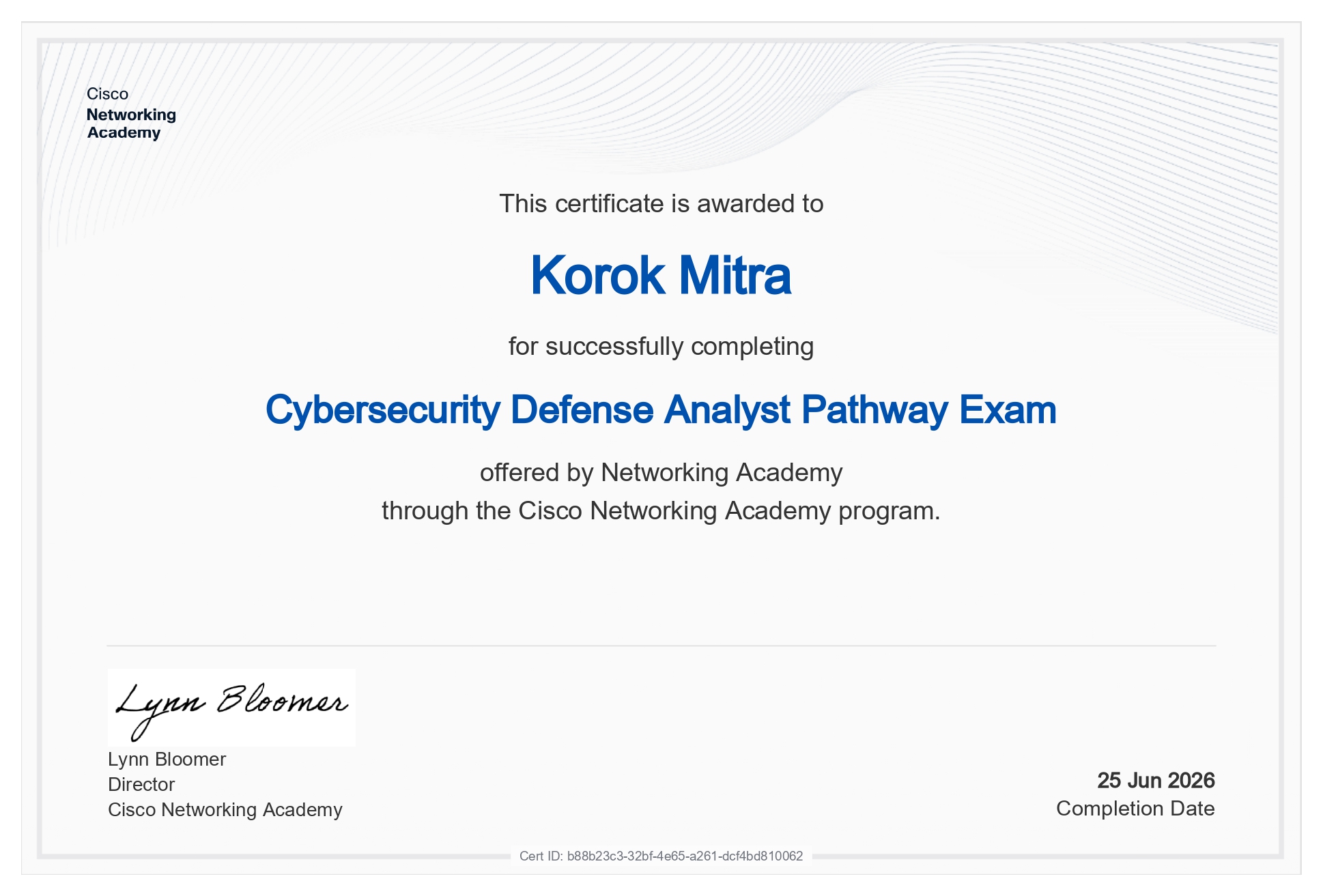 Cybersecurity Defense Analyst Pathway Exam preview