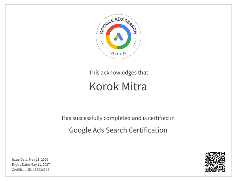 Google Ads Search Certification preview